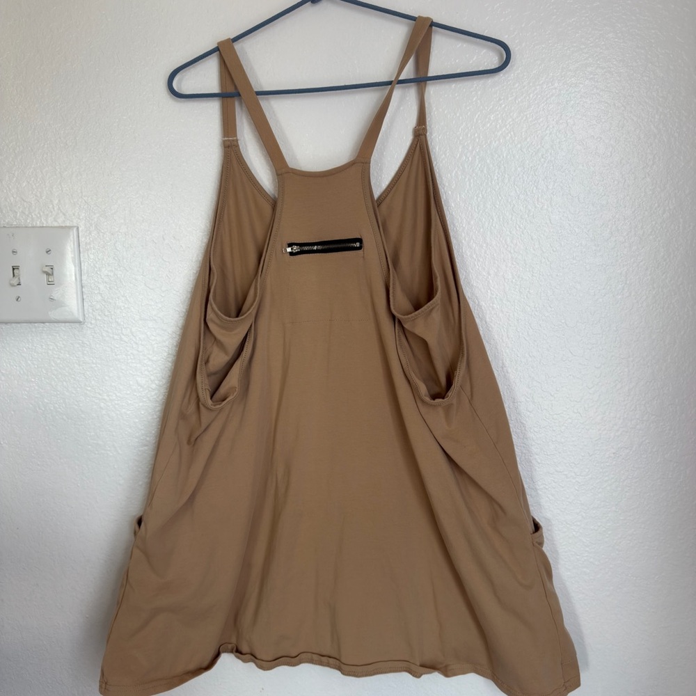 Women's Tan Sleeveless Romper